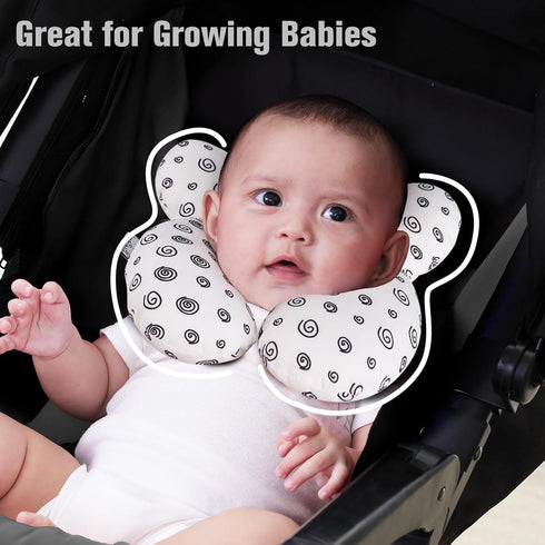 KAKIBLIN Baby Neck Pillow, Baby Head Pillow, Upgraded Travel Support Pillow for Carseat, Neck Support for Car Seat