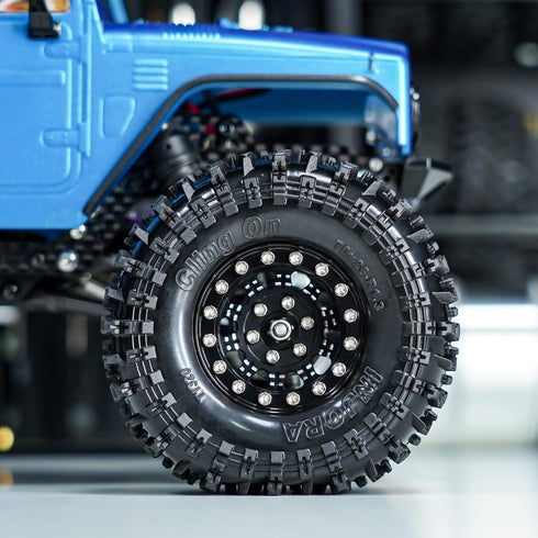 INJORA 1.3" Tires - S5 Cling On Tires 70 * 26mm for SCX24 TRX4M AX24 1/18 1/24 Micro Crawler