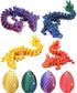 bgezxuy Mini 3D Printed Dragon Eggs with Dragon Inside, Articulated Crystal Dragons 3D