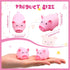 200 Pcs Tiny Pink Rubber Pig Bath Toy Bulk, Float and Squeak Piggy Bathtub Toys for Baby Shower Party Supplies