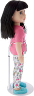 Plymor DSP-70W White Adjustable Doll Stand for 12 to 17 Inch Dolls or Action Figures, Waist 2.25 to 2.75 inches