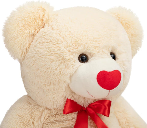 36 inch HollyHOME Big Teddy Bear Stuffed Animal Large Bear Plush with Red Heart for Girlfriend and Kids Holiday Toy