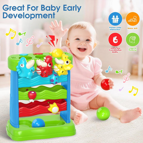 1+ 6-12-18-24 LACCHOUFEE Feeding The Dinosaur, Interactive Toddlers Toy, Year Old Baby Boys & Girls Gift, Musical Toys