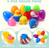 6 JOYIN Pcs Prefilled Easter Eggs with Floating Animal Light-up Bath Toys, Luminous Bathtub Toys for Kids Easter Eggs
