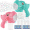 Onory 2 Pack Bubble Gun Machine for Kids - Bubble Blaster with Solutions for Summer Party Favors