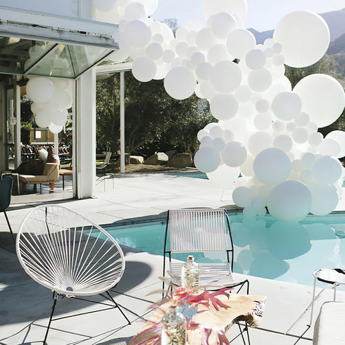 PartyWoo Balloons, 50 pcs 5 Inch Matte White Balloons for Balloon Garland or Arch, Party Decorations, Wedding, Neutral