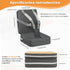 SMZCTYL Toddler Booster Seat for Kitchen Chair & Dining Table Waterproof PU Foam Cushion with Backrest & Safety Straps