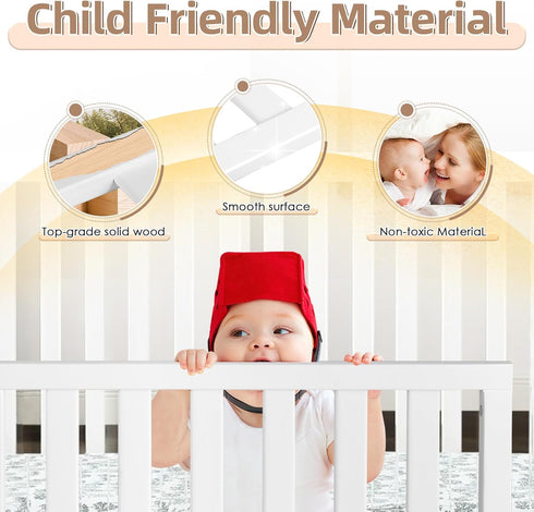 Salcod Toddler Safe Guardrail Compatible with Delta Children Convertible Crib, Crib Rail for Prevent Toddler from