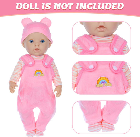 Backpack 14-18 Inch Set 2 3 4 5 Baby Doll Clothes with Carrier for Doll,Reborn Baby Dolls Accessories with Bottles