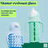 Set 2 8 oz Tabor Place of - Glass Sippy Cup for Toddlers - The Luca | Spill-Proof | Silicone Straw | Mint Green