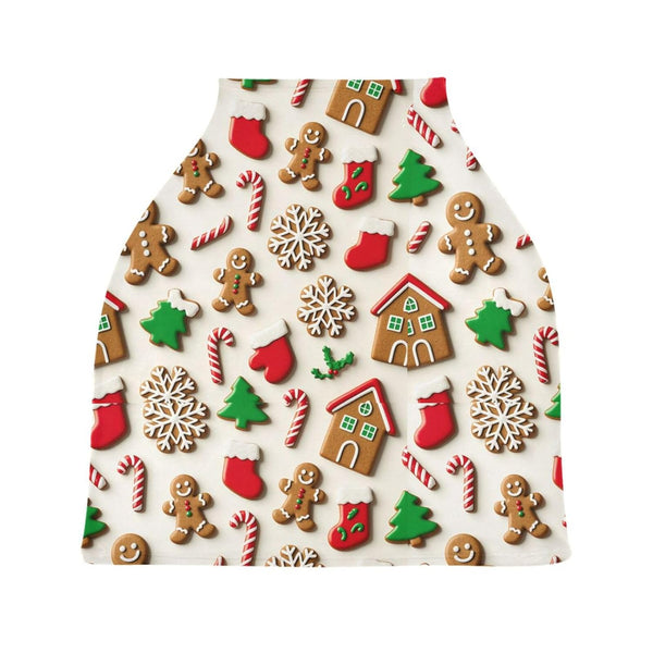 foixnub Baby Car Seat Canopy Covers Gingerbread Man Candy Cane Christmas Cookies Nursing