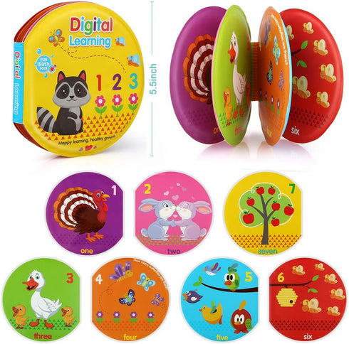 Baby Bath Toys, Nontoxic Bath Books for Babies Bath Time, Bathtub Toys for Toddlers 6 to 18 Months, Soft Educational