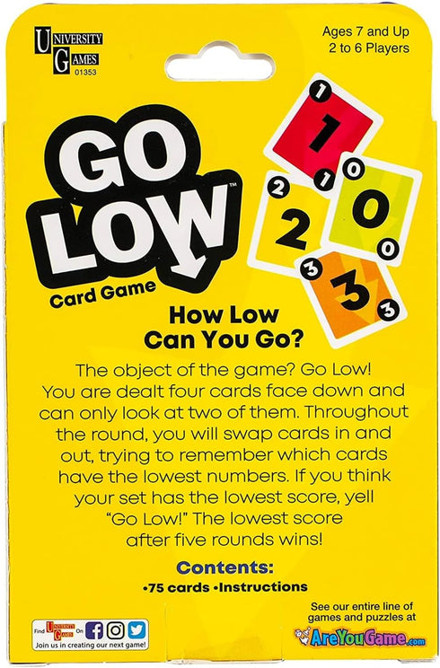 University Games Go Low Card Game, Small