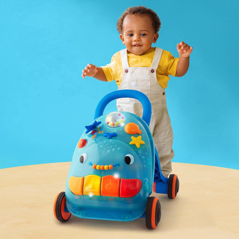 B. toys 10+ Walk 'n' Play Ride On Musical Activity Walker Whale Walker for Active Play Songs, Sounds & Lights