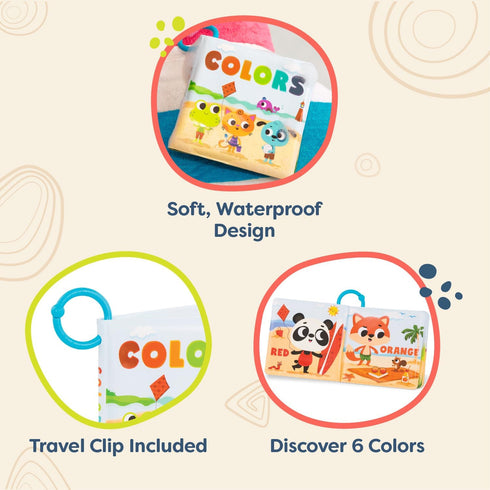 6+ B. toys Baby Bath Book Educational Book for Babies Book About Colors Waterproof Bathtub Toys Months Tub Time Books