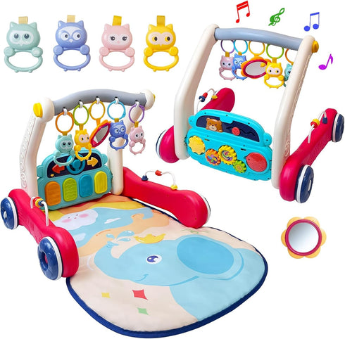 Cuterabit Baby Gym Play Mat & Baby Walker, Baby Activity Center with Music