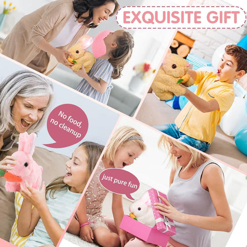 Nenrte Bunny Realistic Bunny Toy, Easter Bunny Toy, Rabbit Interactive Hopping Bunny Toy-Jumping, Twitching