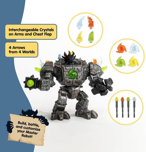 20 Playset 9" Set 7+ 42549 Schleich Eldrador Creatures - PC Master Robot, Mini Creature, and Weapons - Moveable Action