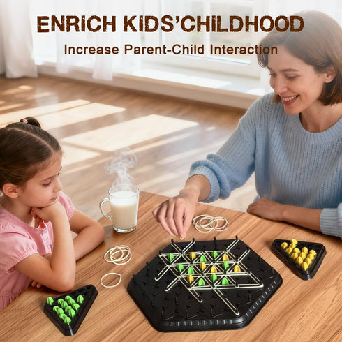 2-4 Chain Triangle Chess Game, Triggle Game, Board Game for Family Game Night - Family Board Games for Kids and Adults