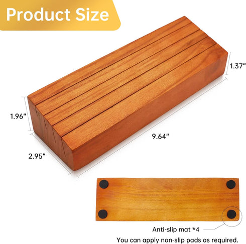 Set 4(Orange) Card Holders for Playing Cards Holder Stand Wood Playing Card Holder for Kids Canasta Holder for Adults