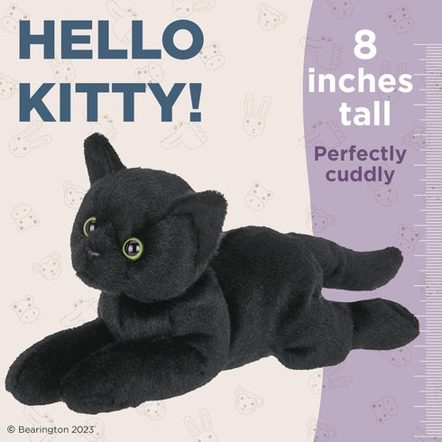 Bearington Lil’ Jinx Cat 8 Inch Cat Plush - Black Cat Plush - Stuffed Black Cat