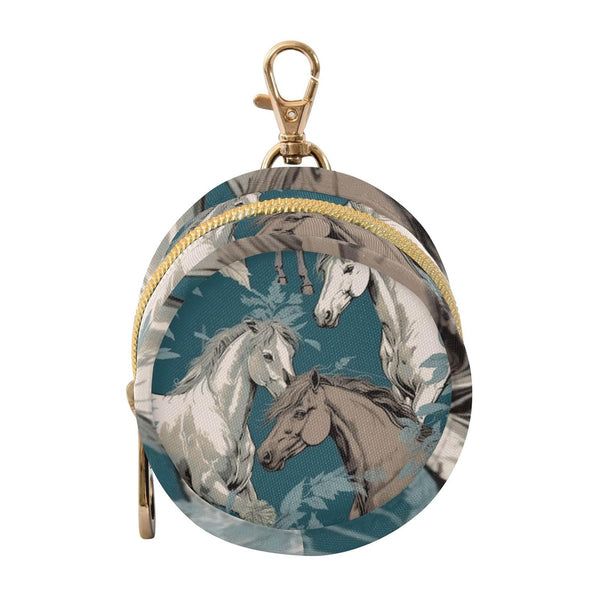 YETTASBIN Horse Portable Pacifier Holder Case with Metal Hook Buckle & Zipper for