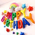 16 Inch Colorful Rainbow Happy Birthday Balloons Banner, Aluminum Foil Letters Multicolor Happy Birthday Balloon for