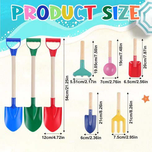 13 Pack Set 3-10 Beach Bucket Shovels Toys for Kids,Collapsible Beach Sand Toys Beach Pails and Shovels for Toddlers