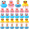 Honoson 36 Pcs Summer Beach Rubber Duckies Bulk Mini Rubber Duck Bath Toys