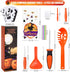 Pumpkin Carving Kit for Kids - 6 Easy Tools, 6 LED Candles, 10 Stencils & 20 Halloween Candy Bags