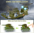 Yiwsnust Set Playset Military Helicopter Toys with Light - Friction Powered Transport Helicopter Toy with Army Tanks