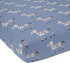 Lambs & Ivy Signature Zebra Blue Organic Cotton Breathable Fitted Crib Sheet