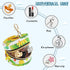 PYBUG Sunflower Round Pacifier Storage Case, Polyester & TPU Lined with Hook Buckle, Pacifier Container Box for Baby