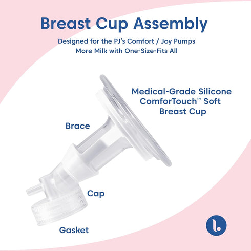 Limerick Silicone Breast Cup Assembly Naturally Fits Around Breasts for a Snug Fit, One Size Fits All, Includes One