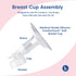 Limerick Silicone Breast Cup Assembly Naturally Fits Around Breasts for a Snug Fit, One Size Fits All, Includes One