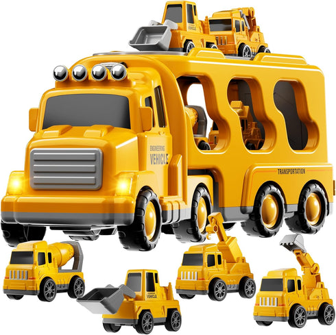 Construction Trucks Toys for 2 3 4 5 Years Old Boys -