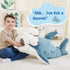 37-Inch Hammerhead Giant Plush Shark - Soft and Realistic Stuffed Animal