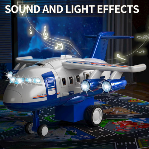 2-4 3-5 8 3-5 MSKOLER Airplane Toys for Toddlers - Boy Toy Car Race Tracks for Kids Ages with Small Car Toys, Toddlers