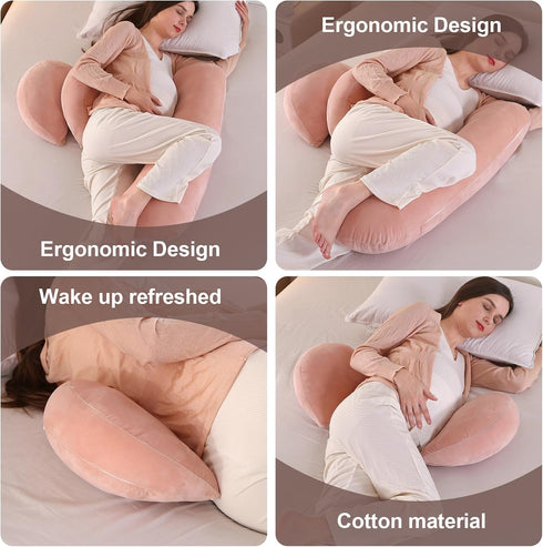 ele ELEOPTION Pregnancy Pillow for Sleeping Pregnant Women Soft Pregnancy Body Pillow, Support for Back, Belly, HIPS