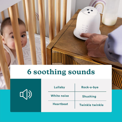 Homedics Sound Machine and Projector with 6 Soothing Sleep Sounds for Baby and Kids, Tilt Projector with 9 Images to