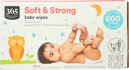 365 by Whole Foods Market, Soft & Strong Disposable Baby Wipes, Fragrance-Free,