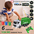 2.4Ghz Remote Control Garbage Truck Toys, 1/24 RC Garbage Truck with 4 Trash Cans, 6 Channel Waste Management, 100pcs