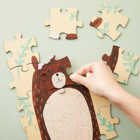 Bright Creations - 50 Blank Wooden Puzzle Pieces for Crafts, DIY Art Projects, Unfinished Jigsaw Wood