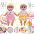 8 pcs Girl Doll Clothes and Accessories Gift - 12 Inch Dolls Dress Outfits, 6 Complete Sets of Cloak, Pajamas, Onesies
