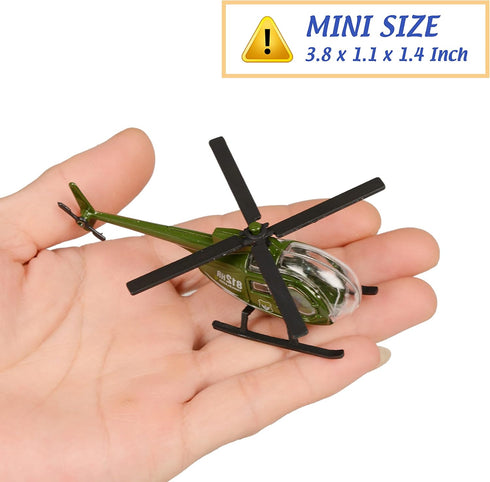 Die-cast Military Vehicles - 6 Pack Assorted Alloy Metal Army Vehicle Models, Mini Army Toy Playset for Kids