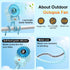 AMTIFO Blue Baby Fan - USB Rechargeable, Quiet, Adjustable Speed, Portable Cooling Fan for Baby Stroller, Car Seats