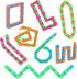 8Pcs Fidgets Wacky Tracks Fidget Toys for Kids, Sensory Autism Snap Click Snake Toys for Adults, School Prizes