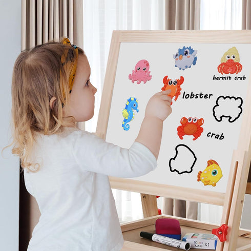 Fridge Magnet for Toddlers, Cute Rubber Animal Magnets for Educational Learning Toy Gift