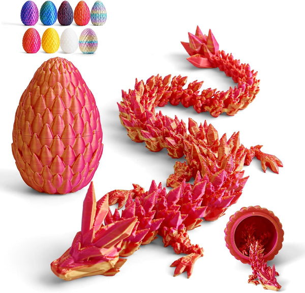 Cessfle 12" Prefilled Easter Eggs with 3D Printed Dragons Inside, 3D Printer