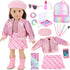 Ecore Fun 17 Pcs American 18 Inch Doll Accessories Cosmetic Set with